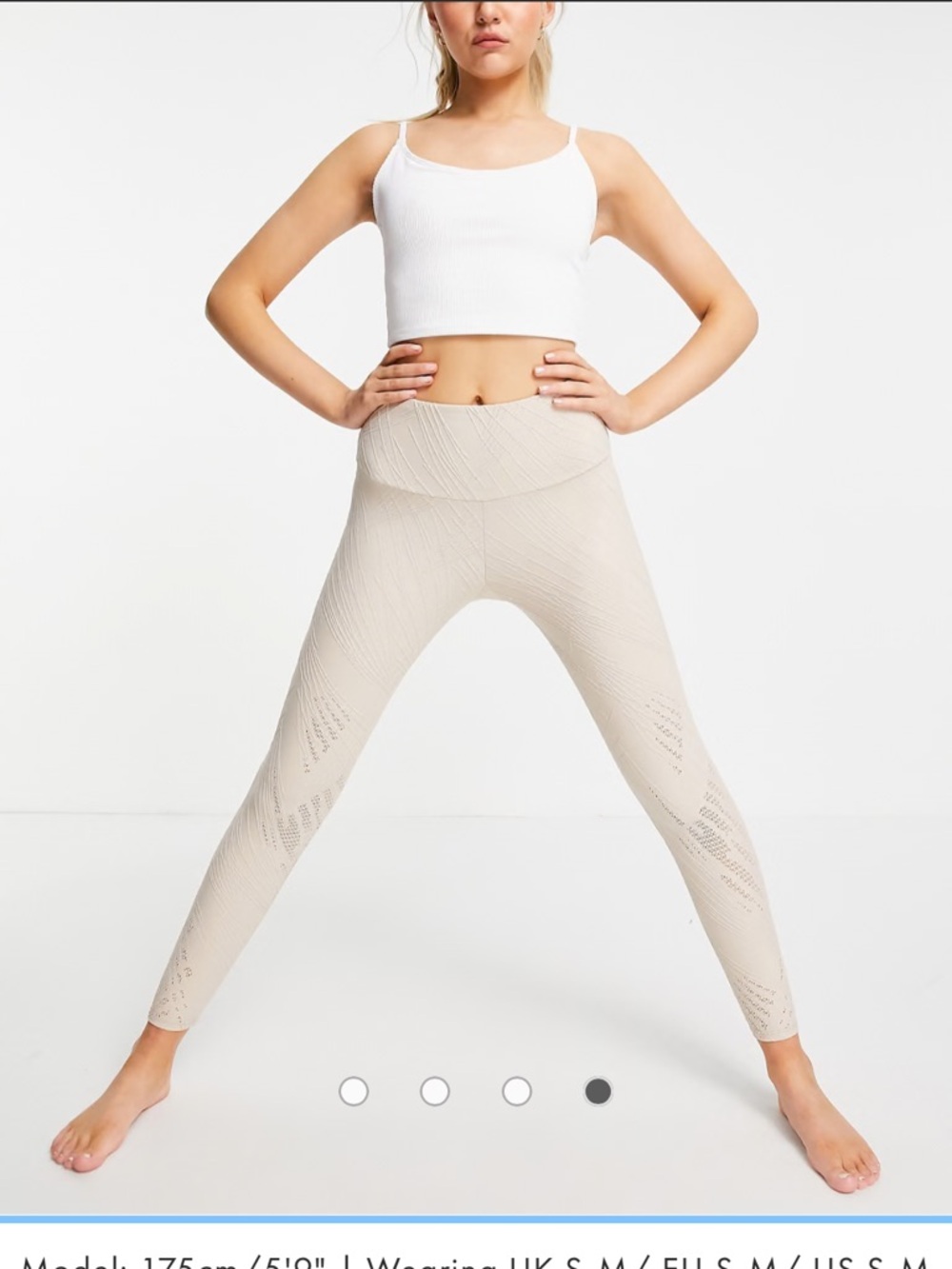 Onzie The Selenite Midi Leggings in Nude Beige - Picture 3 of 11